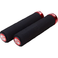 Photo Sram paire de grips mousse lock on noir rouge