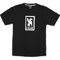 Photo T shirt chrome vertical border logo noir