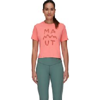 Photo T shirt cropped femme mammut massone lettering rose