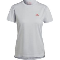 Photo T shirt femme adidas aeroready designed 2 move 3 stripes sport