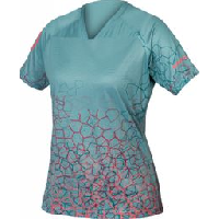 Photo T shirt femme endura singletrack imprimme bleu