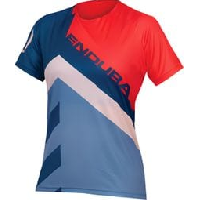 Photo T shirt imprime endura singletrack ltd femme grenade rouge bleu