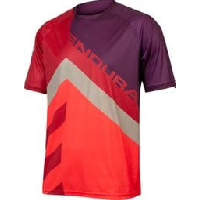 Photo T shirt imprime endura singletrack ltd grenade rouge violet