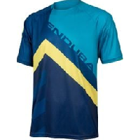 Photo T shirt imprime endura singletrack ltd myrtille bleu