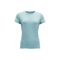 Photo T shirt manches courtes femme devold eika merino 150 bleu clair