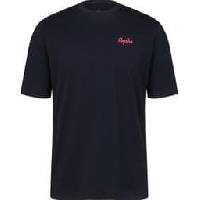 Photo T shirt manches courtes rapha logo bleu marine rose