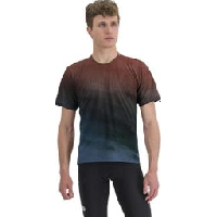 Photo T shirt technique sportful flow giara bleu rouge