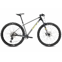 Photo VTT cross-country semi-rigide BH Ultimate RC 6.5 Silver Yellow Negro 2022 argent XL freinage disque argent XL freinage disque