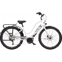 Photo Velo de ville electrique electra townie path go 10d equipped step thru shimano deore 10v 500 wh 27 5 blanc pearl