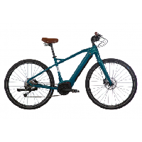 Photo Velo fitness electrique bicyklet gabriel shimano altus 9v 500 wh 700 mm turquoise metallic