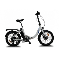 Photo Velo pliant electrique urbanbiker mini t 20 blanc batterie 540wh moteur 250w 155 175 cm