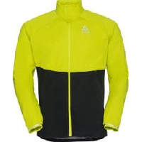 Photo Veste coupe vent deperlante odlo zeroweight pro warm jaune noir