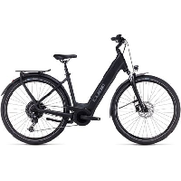Photo Vtc electrique cube touring hybrid pro 500 easy entry shimano deore 11v 500 wh 700 mm noir 2023