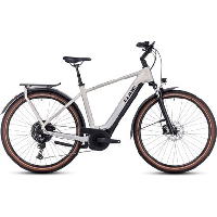 Photo Vtc electrique cube touring hybrid pro 500 shimano deore 11v 500 wh 700 mm argent pearly 2023