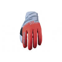 Photo paire de gants longs enfant five xr lite split rouge fluo gris